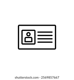 license icon Black and white outline vector