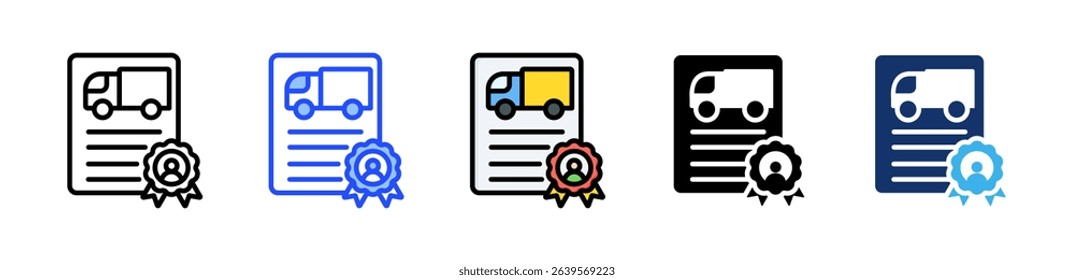 License Icon Collection With Multiple Styles