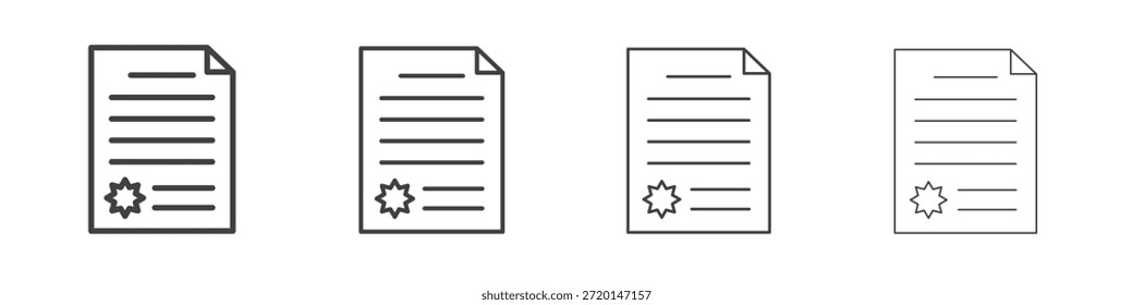 Concepto de icono de Licencia Pictograma lineal. Ilustración de elemento simple.