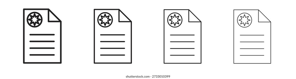 Plantilla de diseño de icono de Licencia para Web y elemento de interfaz de usuario móvil