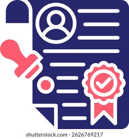 License Icon Fill Vector Illustration