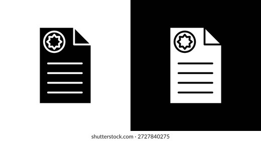License icon Flat Vector illustration. Simple black symbols