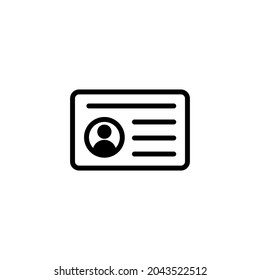 License icon. ID card icon. driver license, staff identification card 