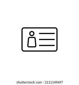 License icon. ID card icon. driver license, staff identification card 
