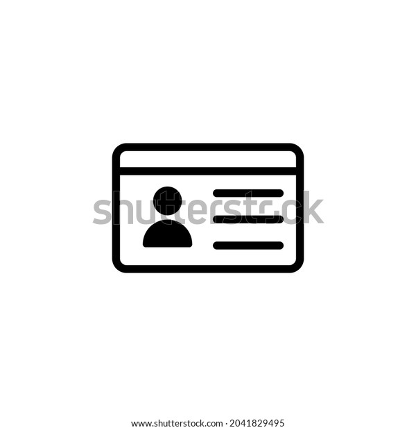 License icon. ID card icon. driver license, staff
identification card 