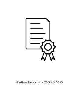 License icon isolated. simple vector icon on white background