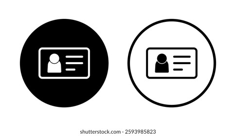 License icon logo design. ID card icon. driver license, staff identification card 