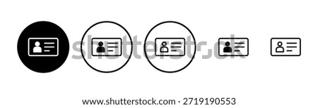 License icon logo design. ID card icon. driver license, staff identification card 