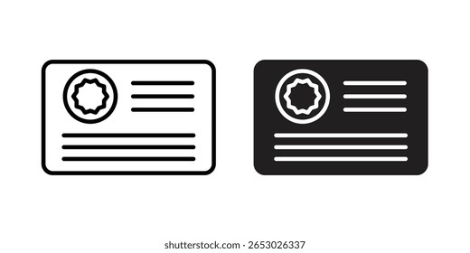 License icon Logo Design Vector Template Illustration