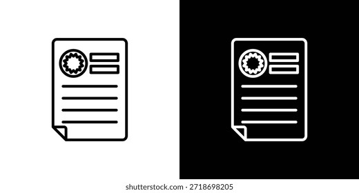 Elemento do logotipo do ícone da licença. Ilustração vetorial. EPS10