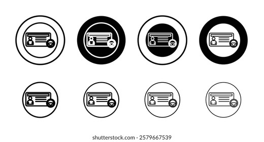 License icon Outline thin set pack series