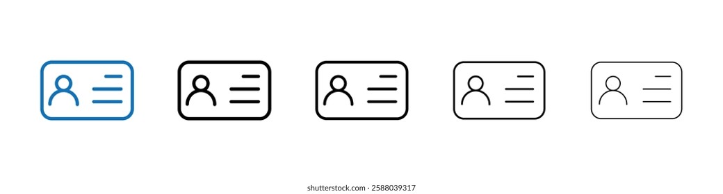 License icon Outline vector logo for web ui