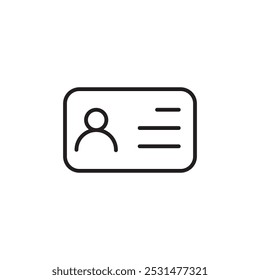 Icono de Licencia Vector de contorno para Web ui
