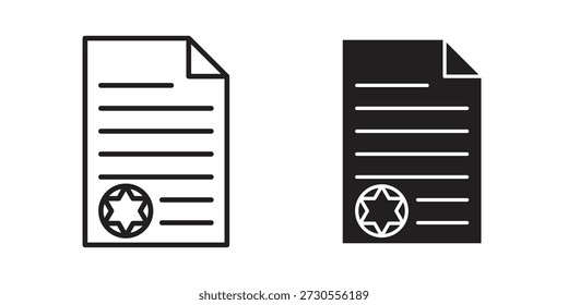 Conjunto de ícones de licença. pacote de elementos Web de logótipo mínimo.