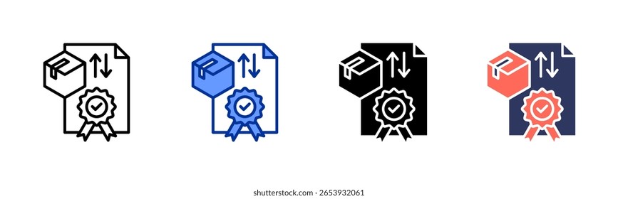 Coleção de vários estilos da folha de ícones de licença