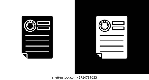 License icon silhouette vector flat illustration design pack.