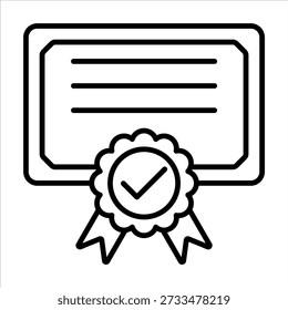 Icono de Licencia. Ilustración de contorno de Vector simple