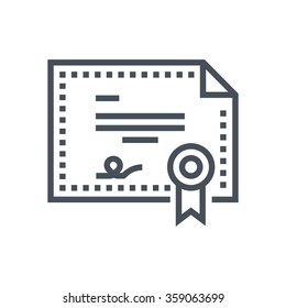 License icon suitable for info graphics, websites and print media and  interfaces. Line vector icon.