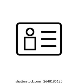 Símbolo do ícone de licença para aplicativos e sites. Ícone do cartão de identificação. carta de condução, cartão de identificação do pessoal 