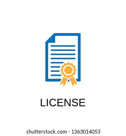 License icon. License symbol design. Stock - Vector illustration can be used for web