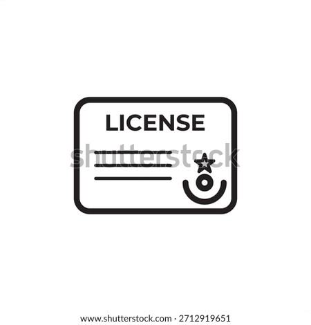 License icon symbolizing official authorization, professional certification, and required permissions, representing HR compliance, job qualification, legal status, and industry expertise.
