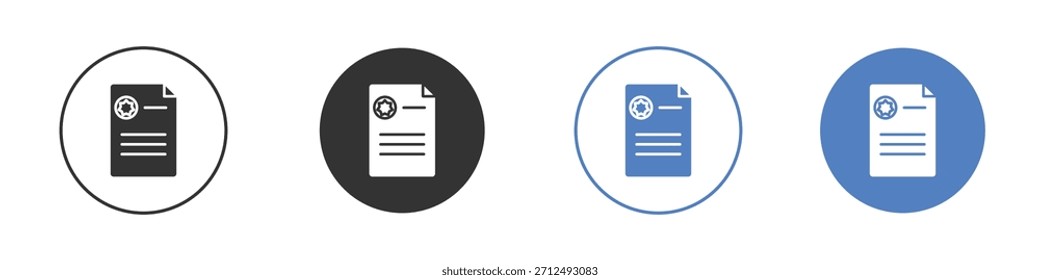Icono de Licencia Diseño de línea delgada. Gráfico de Vector. EPS 10