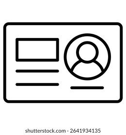 License icon Thin line vector design