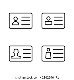 License icon vector. ID card icon. driver license, staff identification card 
