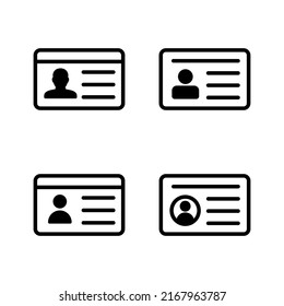 Vector de icono de licencia. Icono de tarjeta de identificación. licencia de conducir, tarjeta de identificación del personal 