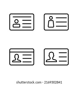 License icon vector. ID card icon. driver license, staff identification card 
