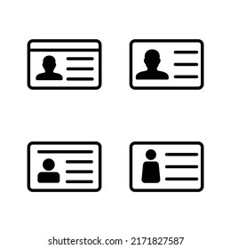 License icon vector. ID card icon. driver license, staff identification card 