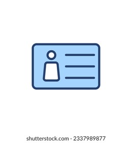 Vector de icono de licencia. Icono de tarjeta de identificación. licencia de conducir, tarjeta de identificación del personal 