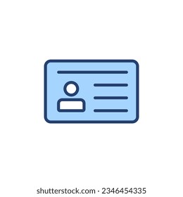 Lizenzsymbol, Vektorgrafik. ID-Kartensymbol. Führerschein, Personalausweis 