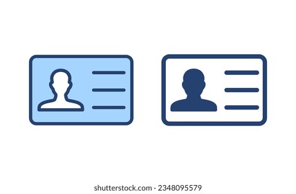 License icon vector. ID card icon. driver license, staff identification card 