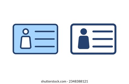 License icon vector. ID card icon. driver license, staff identification card 