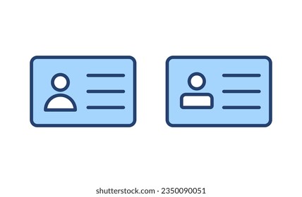 License icon vector. ID card icon. driver license, staff identification card 