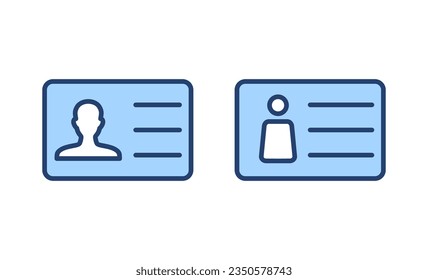 License icon vector. ID card icon. driver license, staff identification card 