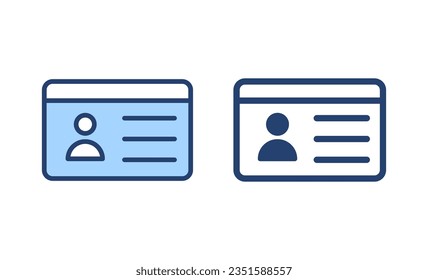 Lizenzsymbol, Vektorgrafik. ID-Kartensymbol. Führerschein, Personalausweis 
