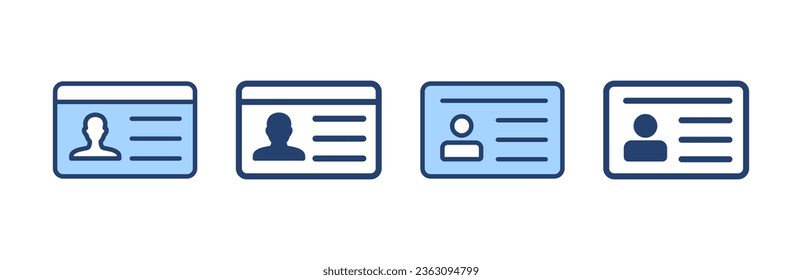 Vector de icono de licencia. Icono de tarjeta de identificación. licencia de conducir, tarjeta de identificación del personal 