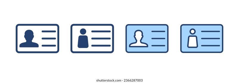 License icon vector. ID card icon. driver license, staff identification card 