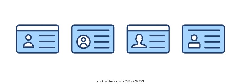 License icon vector. ID card icon. driver license, staff identification card 