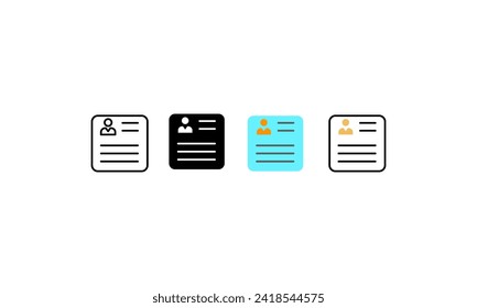 Vector de icono de licencia. Icono de tarjeta de identificación. licencia de conducir, tarjeta de identificación del personal