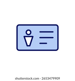 License icon vector. ID card icon. driver license, staff identification card 