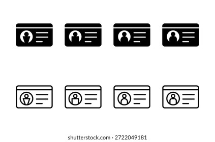 Lizenzsymbol, Vektor. ID-Kartensymbol. Führerschein, Personalausweis 