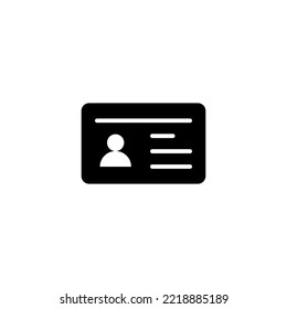 Ilustración vectorial de icono de licencia. Icono de tarjeta de identificación. licencia de conducir, tarjeta de identificación del personal 