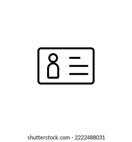 Lizenzsymbol, Vektorgrafik. ID-Kartensymbol. Führerschein, Personalausweis 
