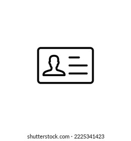 License icon vector illustration. ID card icon. driver license, staff identification card 
