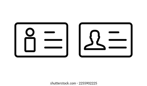 License icon vector illustration. ID card icon. driver license, staff identification card 