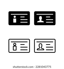 Lizenzsymbol, Vektorgrafik. ID-Kartensymbol. Führerschein, Personalausweis 