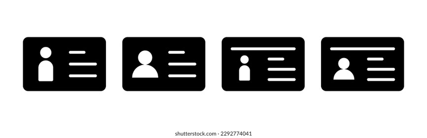 Lizenzsymbol, Vektorgrafik. ID-Kartensymbol. Führerschein, Personalausweis 